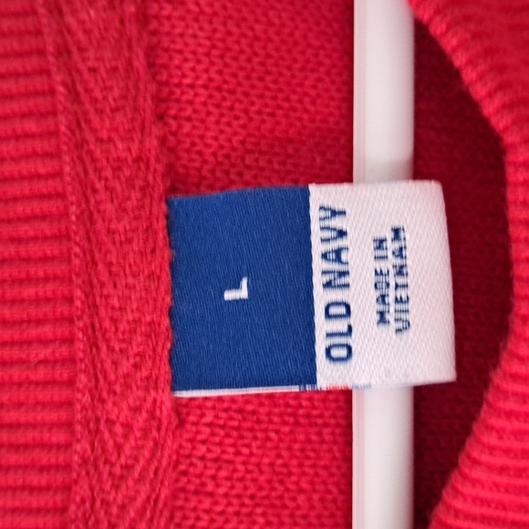 Old Navy Fleece Red Sweatshirt Logo "Live the Joy" - Picture 3 of 3